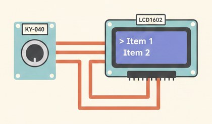 Энкодер KY-040 и LCD1602