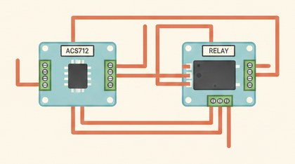 Датчик ACS712 и модуль реле