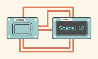 RFID-приветствие на RDM6300 с выводом на LCD1602