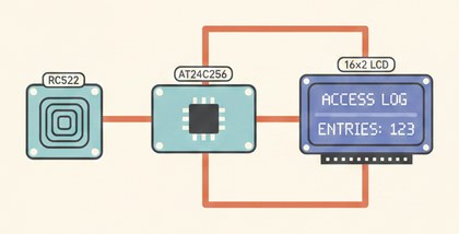 RFID-модуль RC522, память AT24C256 и LCD1602