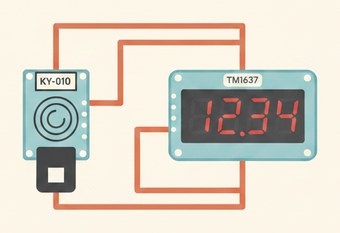 тахометр оборотов на фотопрерывателе KY-010 и TM1637