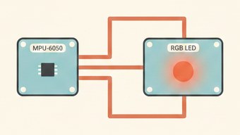 индикатор наклона на MPU-6050 и RGB-светодиоде