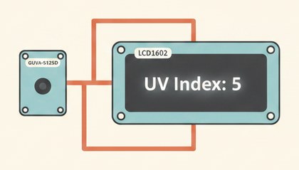 Схема УФ-метра на GUVA-S12SD с выводом на LCD1602