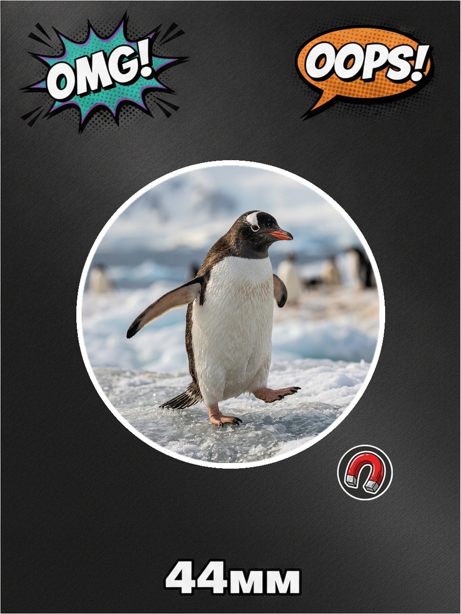 Магнит пингвин, фото №2, на холодильник, 1 штука картинка №1