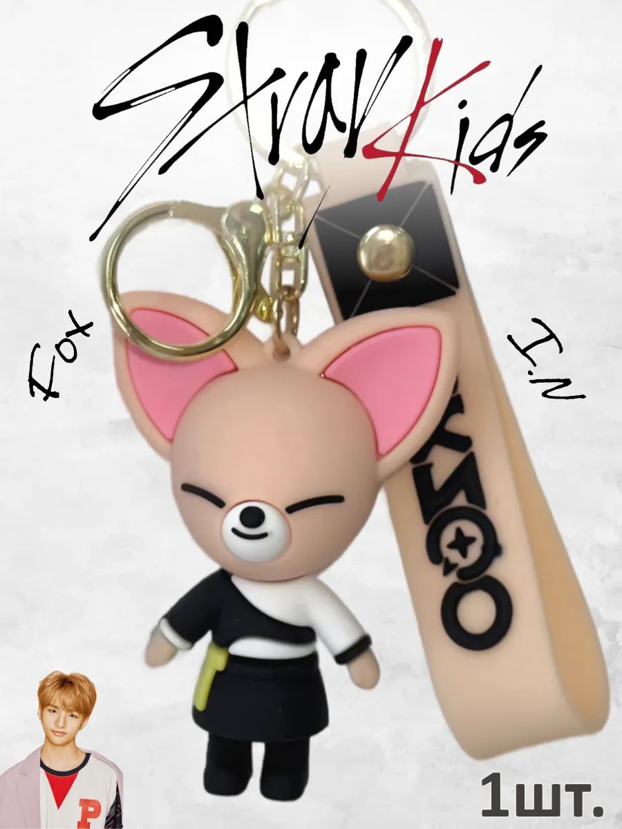 Брелок SKZoo лис Чонин Стрей Кидс для ключей картинка №1