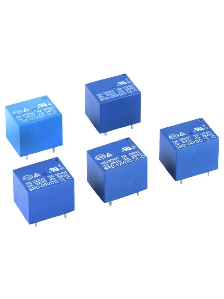 Электромагнитное реле SRD-03VDC-SL-C 3В 10А 5 контактов картинка №3