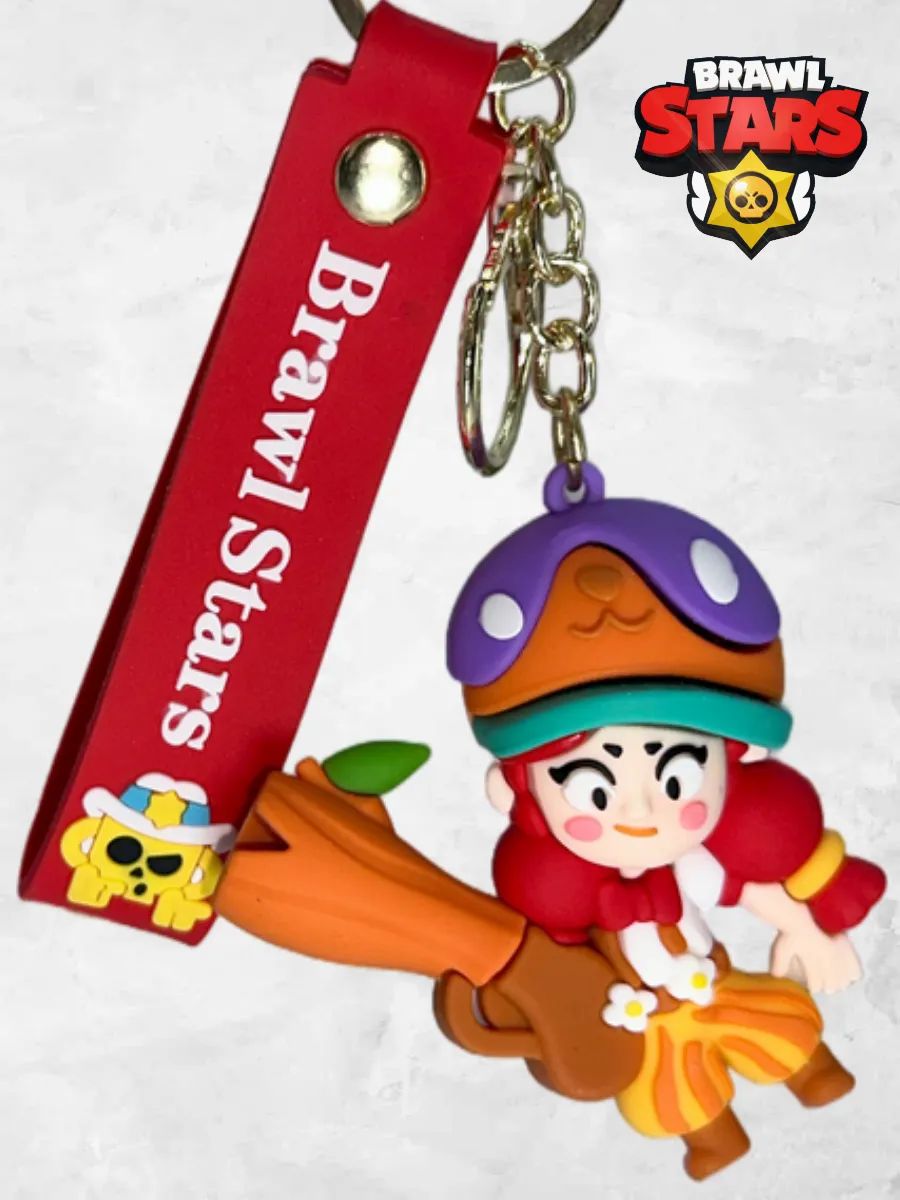 Брелок Brawl Stars подвеска Тануки Джесси для ключей, сумки картинка №2