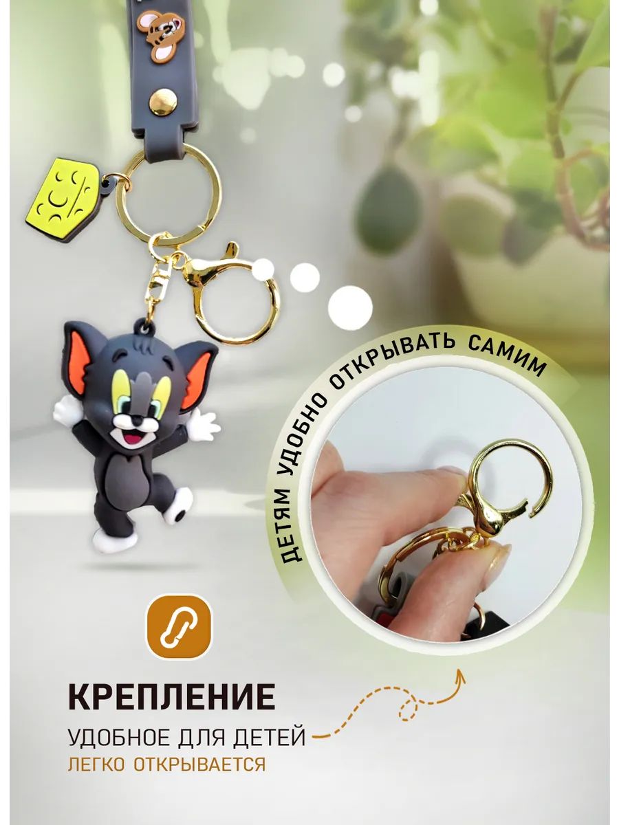 Брелок Том и Джерри подвеска котик Том картинка №4