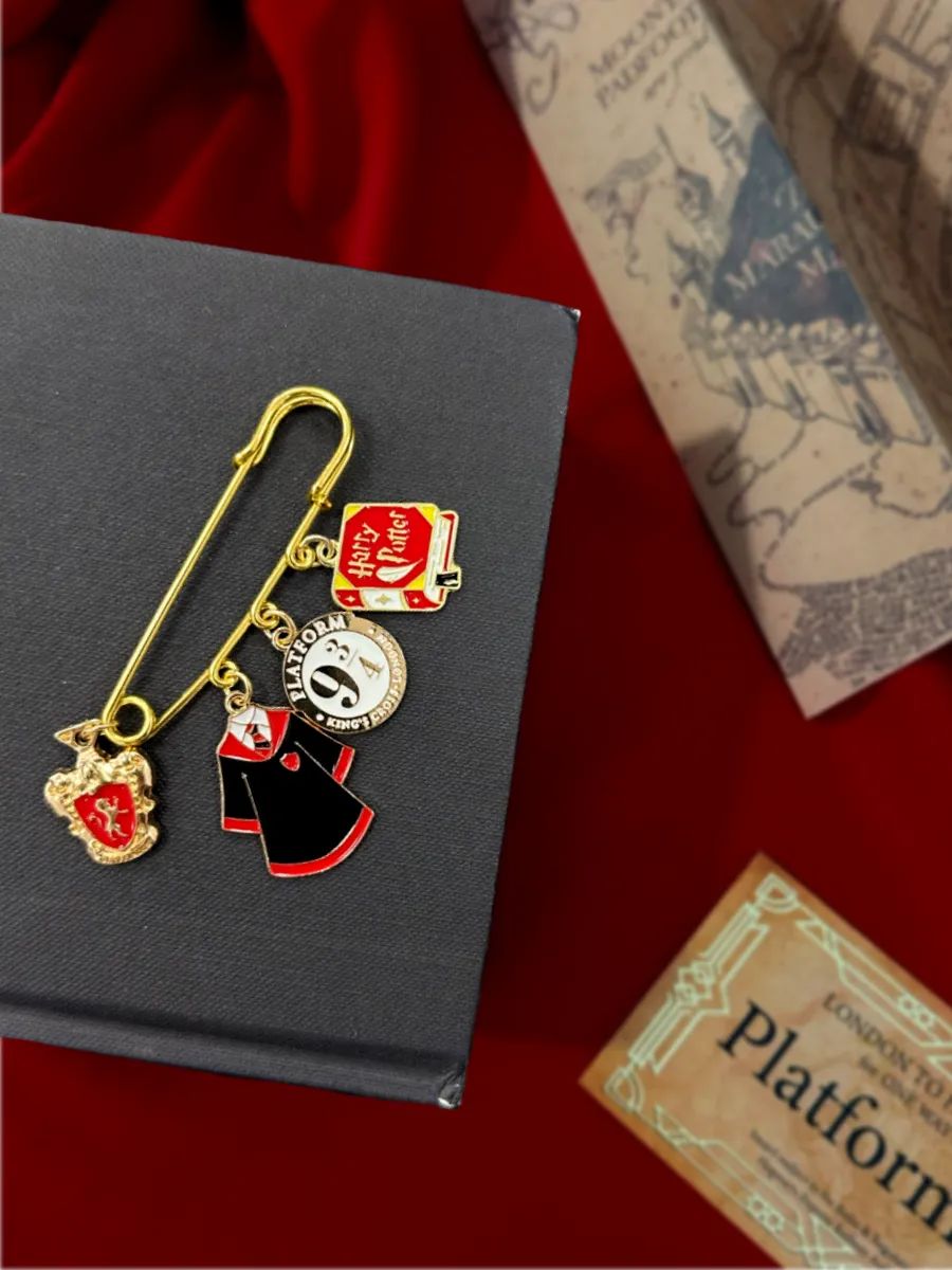Булавка Гарри Поттер брошь с подвесками картинка №3
