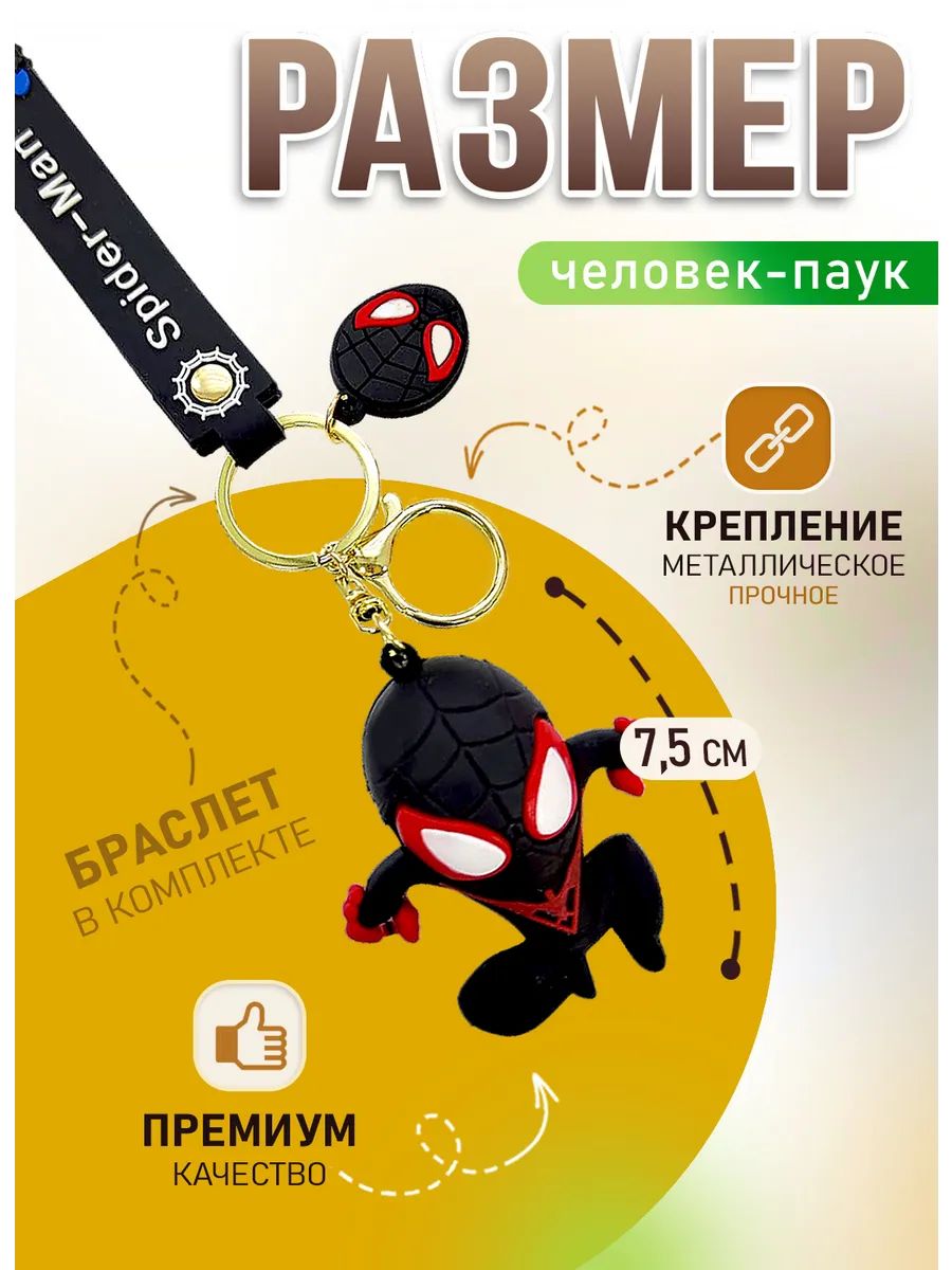 Брелок Спайдермен для ключей сумки, телефона картинка №2