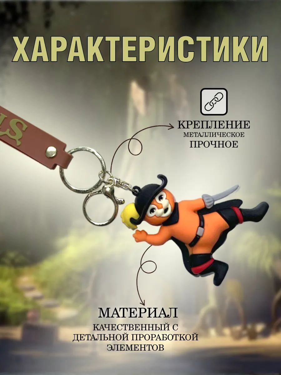 Брелок Кот подвеска для ключей, сумки, телефона картинка №4