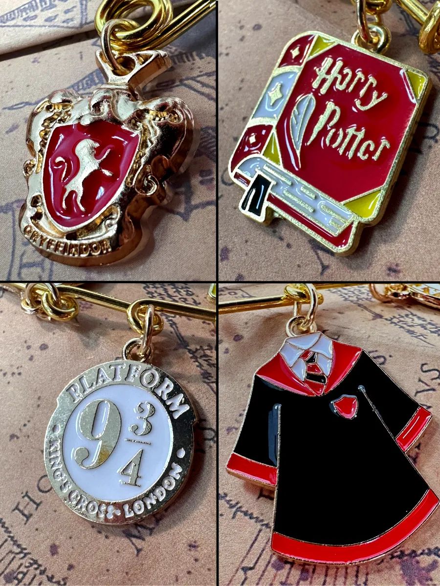 Булавка Гарри Поттер брошь с подвесками картинка №2