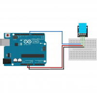 Датчик температуры и влажности KY-015 без контактов на плате для Arduino картинка №2